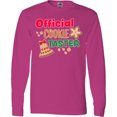 thumbnail image 3 of Inktastic Christmas Official Cookie Taster with Bell and Star Cookie Long Sleeve T-Shirt, 3 of 5