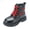 Black, variant on Stylish Girls Ankle Boots With Heart Rhinestone Leather Lace Up Side Zipper Design For Winter Fashion Outfits ,Girls Boots Sizes 3 Black(11-11.5 Years)