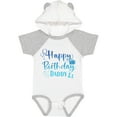 thumbnail image 3 of Inktastic Blue Happy Birthday Daddy Boys or Girls Baby Bodysuit, 3 of 5