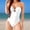 White, variant on Womens One Piece Swimsuits Tummy Control Ruched Bandeau Thin Strap Summer Beach Bathing Suit White