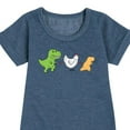thumbnail image 3 of Instant Message - Dinosaur - T-Rex + Chicken = Dinosaur Nugget - Toddler & Youth Girls Fleece Dress, 3 of 6