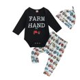 thumbnail image 1 of Set de ropa TwoPumpkin Baby Boy Farm Letter Romper, 1 of 7