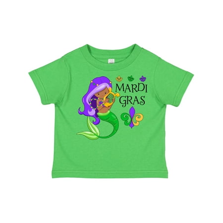 

Inktastic Mardi Gras Mermaid with Harp and Beads Gift Toddler Boy or Toddler Girl T-Shirt