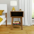 thumbnail image 5 of Max & Lily Nightstand with Cubby Shelf, Wooden Bedside Table, Side Table for Bedroom, 5 of 5