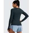 thumbnail image 2 of CRZ YOGA Seamless Long Sleeve Shirts for Women Workout Athletic Running Yoga Tops Breathable Tshirt, 2 of 4