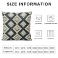 thumbnail image 5 of BANET Square Pillow Geometric Plaid Cut Velvet Cushion Case Throw Pillow Cover Decorative Pillow for Couch Sofa Living Room Bedroom Car White, 5 of 5