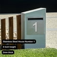 thumbnail image 4 of MSH Modern Stainless Hardware 6 Inch 3D Stainless Steel House Number 1, 4 of 4