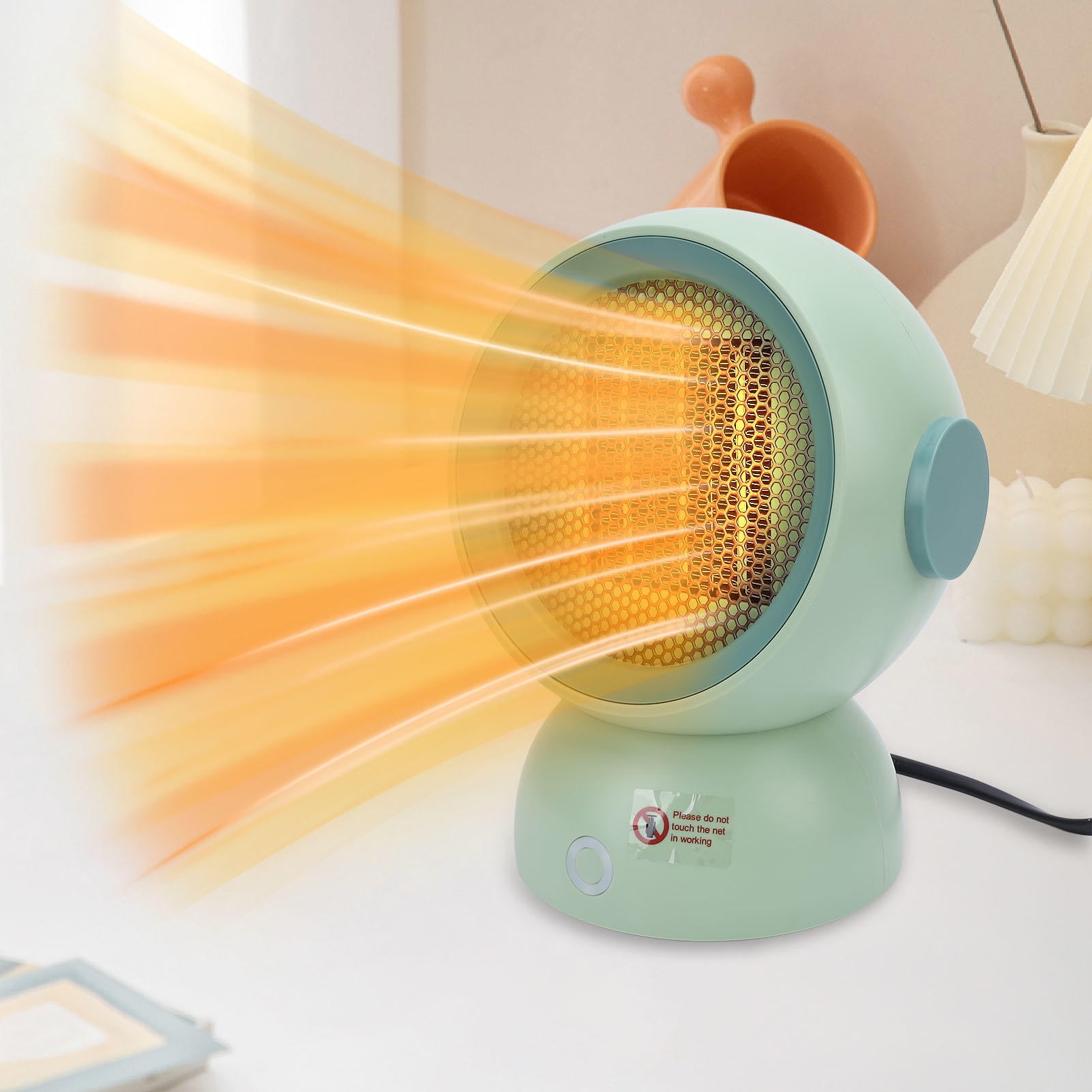 Suodoka Portable Quiet Desktop Heater 7.1"×9.1" 1.7lb Rapid‑Heat, Energy‑Efficient, Overheat & Tilt Safety – Ideal for Bedsides, Study Rooms, and Small Spaces