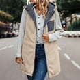 thumbnail image 6 of IROINNID Fleece Jacket for Women Winter Casual Zippered Plush Waistcoat Tops Warm Cotton Vest with Pocket,Gray, 6 of 7