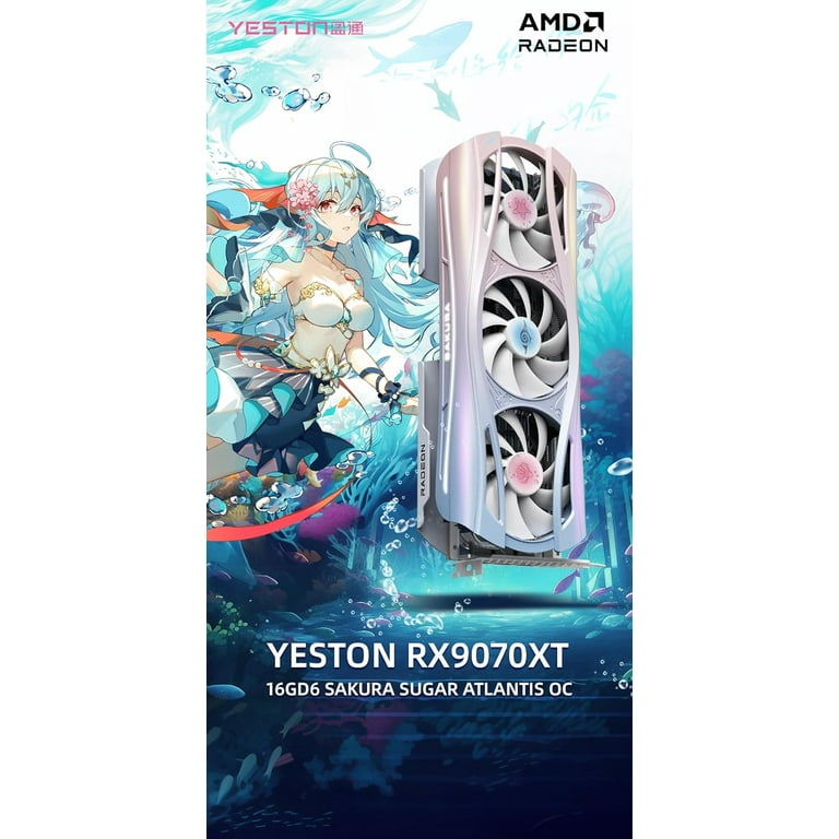 Yeston Sakura Atlantis Radeon RX 9070 XT 16G GDDR6 256bit 4nm
