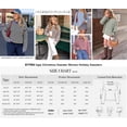 thumbnail image 4 of BTFBM Women's Lightweight Oversized Striped Sweater | Soft Knit Cozy Sweaters, Crew Neck Long Sleeve Pullover, y2k Color Block, Casual Holiday Outfits, Winter Fall Clothes, 4 of 8