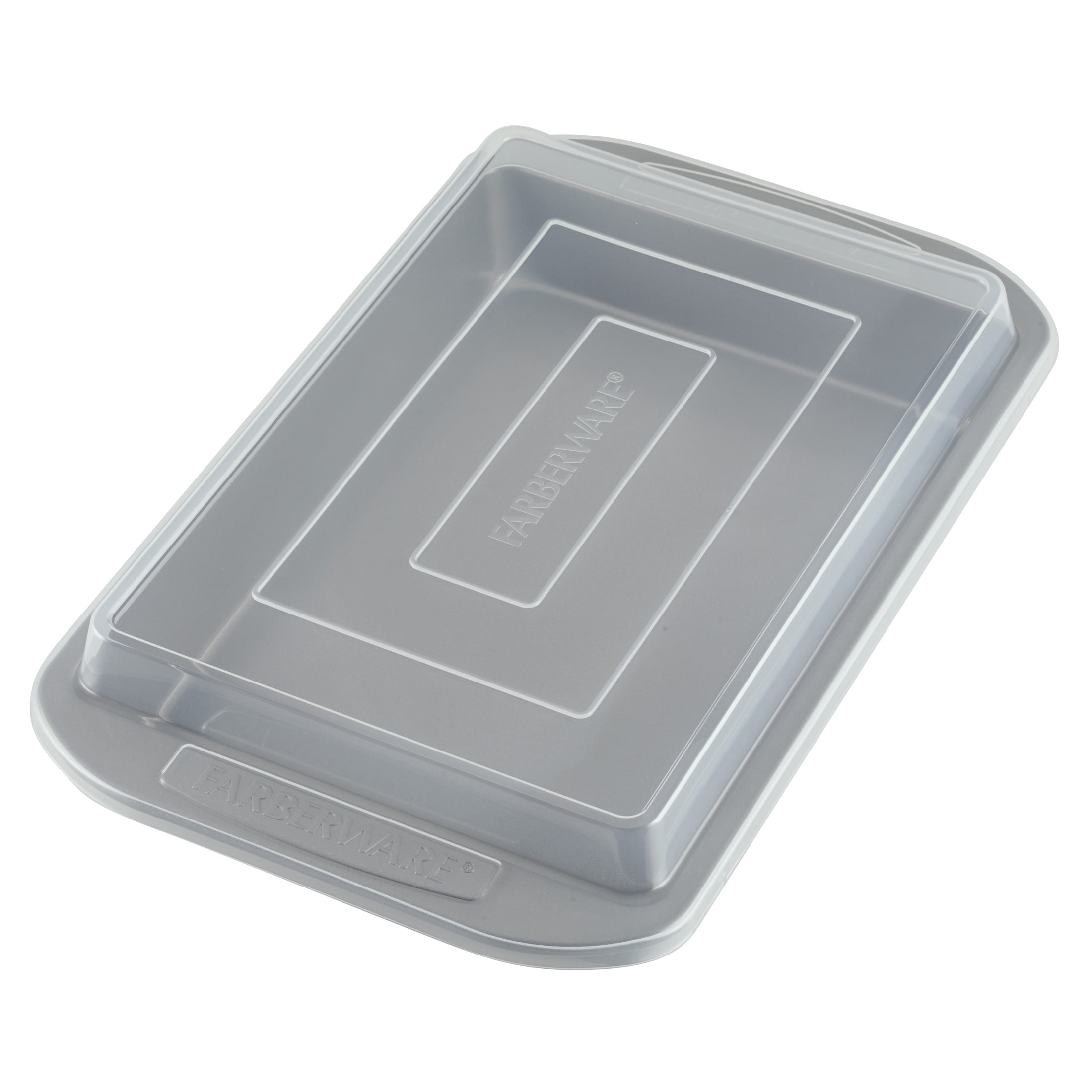 Farberware Nonstick Bakeware 3 Piece  Muffin Cake and Lasagna Pan Set, Gray