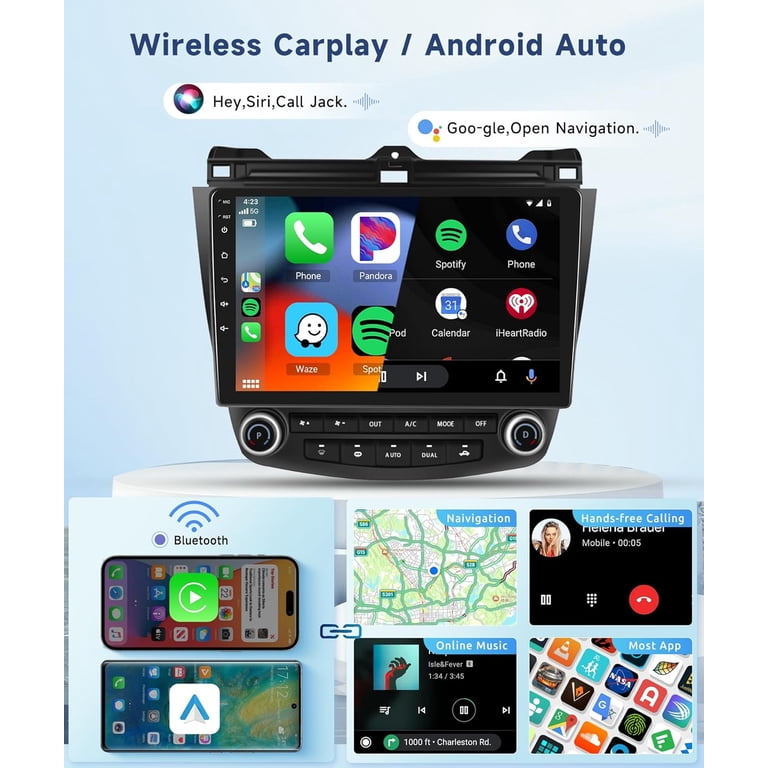 Taishi 10.1" Android 13 Car Stereo For Honda Accord 2003-2007 – GPS, WiFi, CarPlay, 1GB/16GB