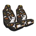 thumbnail image 2 of Rocae Bones And Leaves Print Seat Covers for Cars Trucks and SUVs,Easy to Install Cover Set-1, 2 of 9