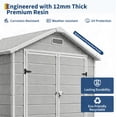 thumbnail image 5 of Garderth Plastic Outdoor Storage Shed With Floor,6x4FT Resin Shed With Window,Garden Shed,Waterproof Tool Shed With Lockable Door & 2 Vents & Sloped Roof For Patio,Lawn Mower,Bike & Tool, 5 of 9