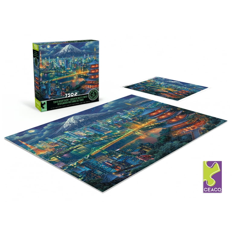 Ceaco Tokyo Night Glow Interlocking Jigsaw Puzzle - Walmart.com