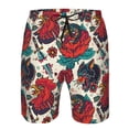 thumbnail image 3 of Honeii's Chicken Print Men's Casual Shorts with Drawstring，Swim Trunks Quick Dry Beach Shorts, 3 of 5