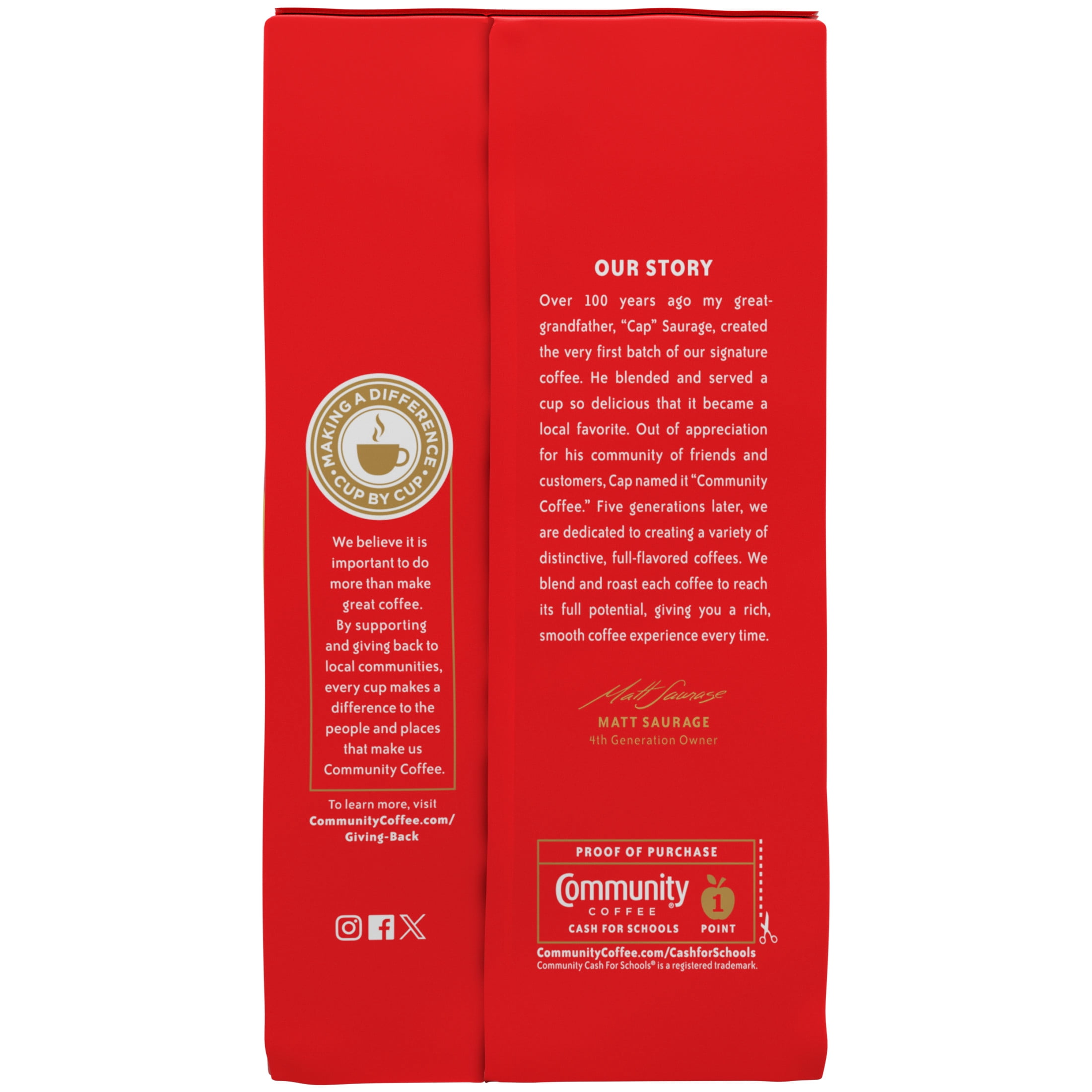 (5 pack) Community® Coffee Café Special (Between Roast) Ground Coffee 16 oz Vacuum Sealed Firm Pack