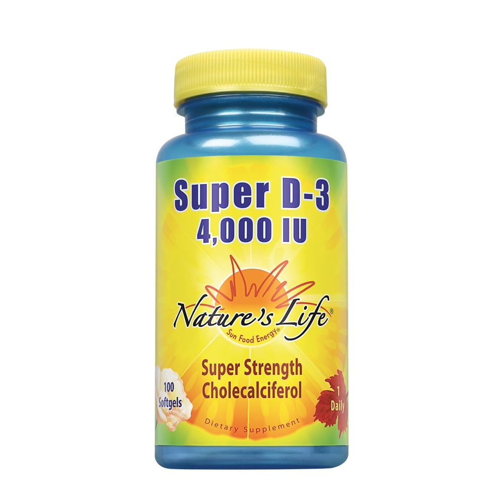 Nature's Life Super D3 4000 IU High Potency Vitamin D Supplement