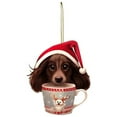 thumbnail image 1 of pstuiky Colgante navideño de perro, decoración acrílica plana, decoración para coche, taza, mascota, perro, Navidad, 1 of 1