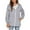 Gray, variant on Samickarr Windbreaker Jacket for Women Zipper Drawstring with Pockets Rainproof Long-Sleeved Hooded Raincoat