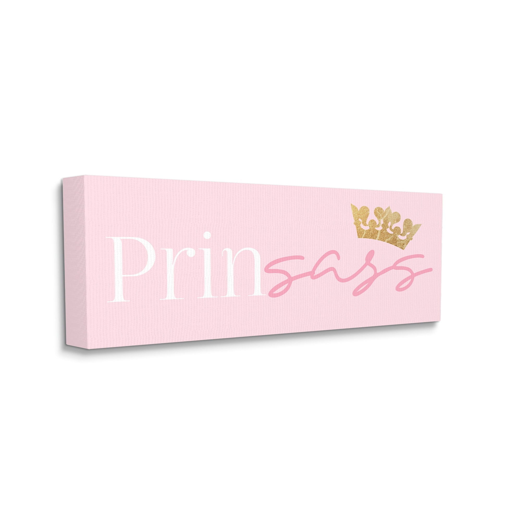 Stupell Industries Princess Sassy Girl Princess Pun Royal Crown Pink, 30 x 13, Design by Daphne Polselli