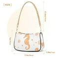 thumbnail image 3 of FORMRS Womens Shoulder Bag with Chain Strap Clutch Purse Cute Tote Handbag, White Seahorse, 3 of 7