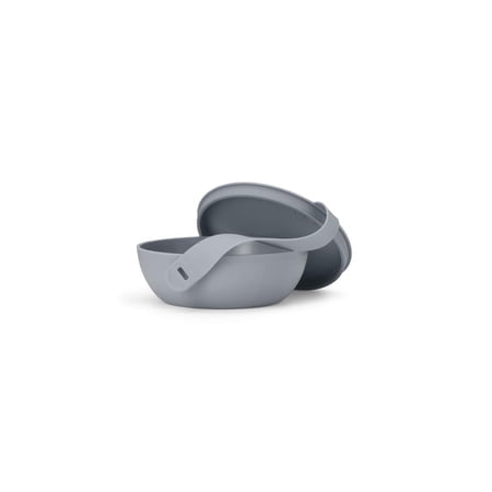 W&P Porter Plastic Bowl Lunch Container W/ Protective Non-Slip Exterior, Slate 1 Liter | Lid & Snap-Tight Silicone Strap | Food Storage, Bento Box, Meal Prep | Bpa-Free Plastic