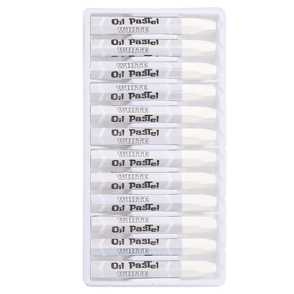 Uxcell White Oil Pastels, 24Pcs Soft Oil Crayons Vibrant Creamy Pastels Stick Art Supplies for Painting Drawing