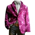 thumbnail image 5 of oqasdz Mens Blazer Velvet Corduroy Sequin Print Fall Winter Jacket Stylish Gentleman Casual Lightweight Sport Coat Party Business Formal, 5 of 5