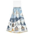 thumbnail image 7 of Yayeee Kitchen Hanging Hand Towels Set of 2 with Loop Bathroom Absorbent Tie Towel, Winter Village Serenity, 7 of 7