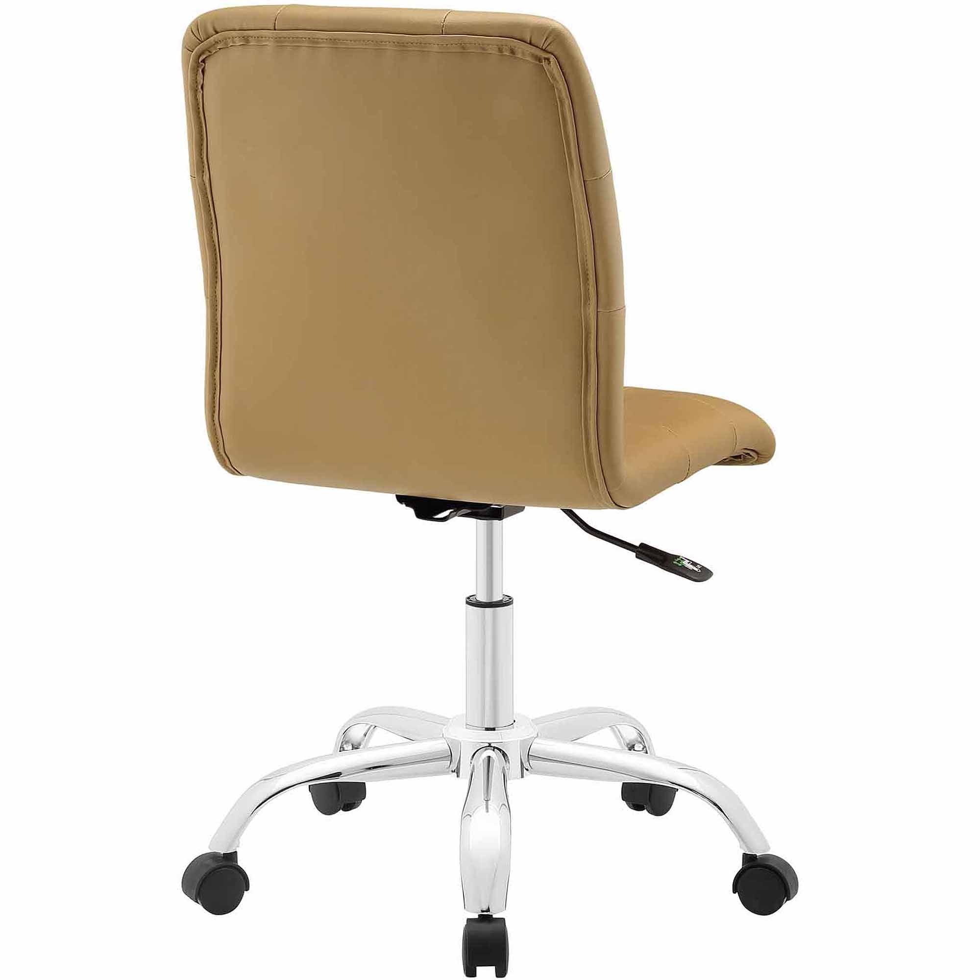 Modway Prim Armless Midback Leatherette Office Chair Multiple Modway Prim Armless Midback Leatherette Office Chair Multiple Colors