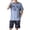 Sky Blue, variant on TBWNWG Men's Summer Short Sleeve Pajama Set Comfortable Loungewear Outfit for Indoor and Outdoor Leisure Wear,Sizes 3XL