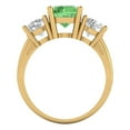 thumbnail image 4 of Three-Stone Engagement Ring for Women - 3ct Simulated Green Diamond in 18K Yellow Gold Promise Ring, 4 of 6