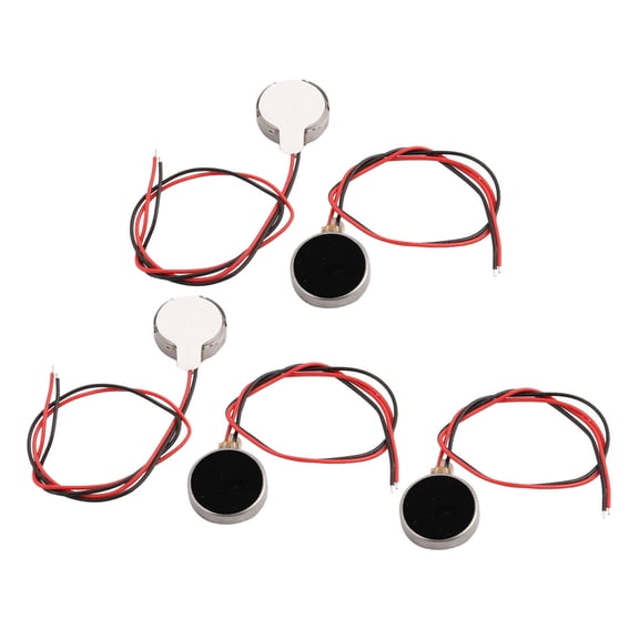 5pcs DC 3V 10mm Dia Mobile Phone Coin Flat Vibrating Vibration Motor w Wire
