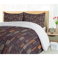 thumbnail image 5 of Ambesonne Abstract Duvet Cover Sets, Hand Drawn Geometrical Art, 2-King, Dark Peach and Dark Tan, 5 of 7