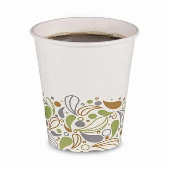 Boardwalk Deerfield Printed Paper Hot Cups, 10 oz, 20 Cups/Sleeve, 50 Sleeves/Carton -BWKDEER10HCUP
