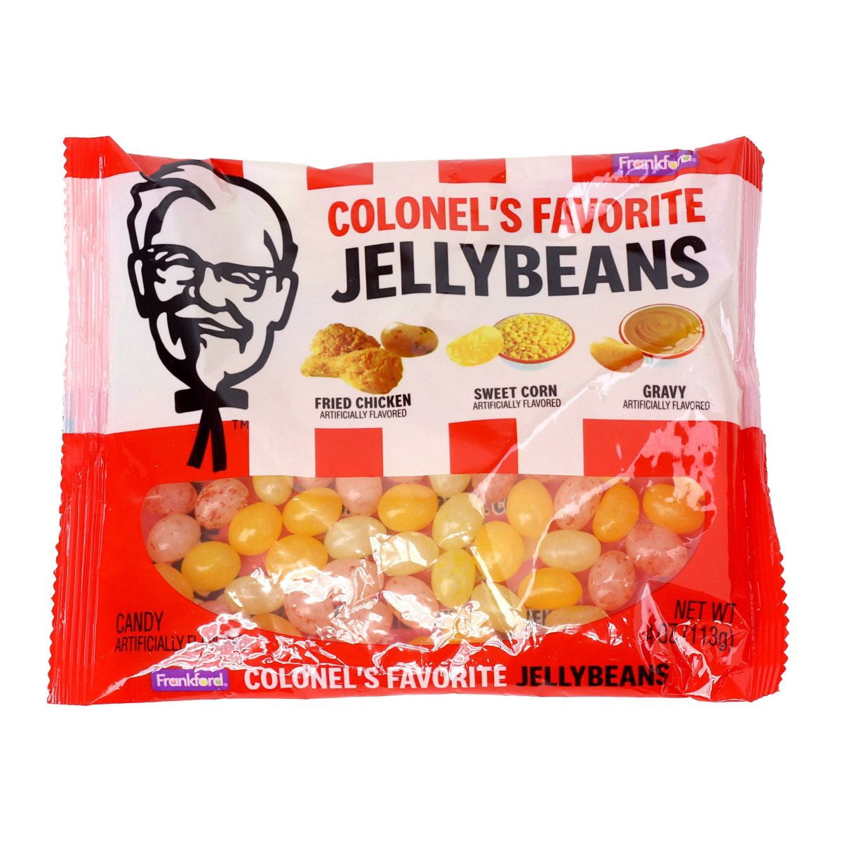 KFC Colonel's Favorite Jellybeans, 4 oz, Pack of 3 - Fried Chicken, Sweet Corn, and Gravy Flavors