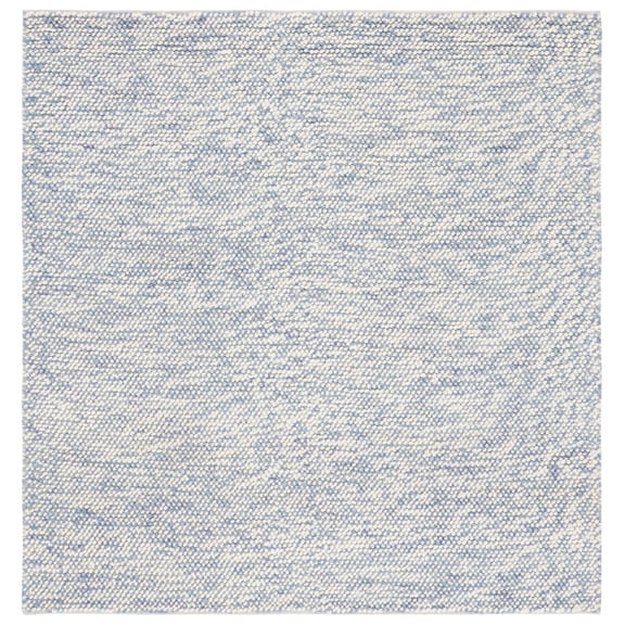 SAFAVIEH Natura Finn Distressed Area Rug, Blue/Ivory, 6' x 6' Square