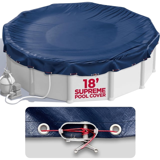 Piscinas elevadas redondas de 18 pies Pool Cover Shop Square