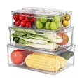 thumbnail image 1 of Organizador Refrigerador Cocina Set 7 Contenedores Con Tapa TRANSPARENTE, 1 of 5