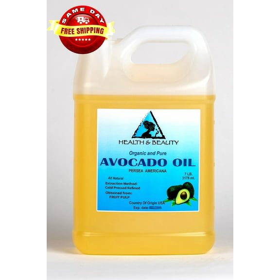 Avocado Oil Refined Organic Carrier Cold Pressed Fresh 100% Pure 7 Lb