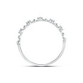 thumbnail image 4 of FB Jewels 10kt White Gold Womens Round Diamond Bead Dot Stackable Ring 1/20 Cttw, 4 of 4