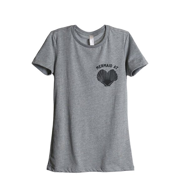 Thread Tank Mermaid At Heart Women's Relaxed Crewneck T-Shirt Tee Heather Grey Small