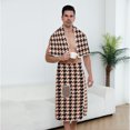 thumbnail image 7 of Colevkie Men's 2 Pieces Wearable Bath Towel Set Bath Skirt & Towel Soft Quick Drying Absorbent Beach Towel Bathroom Towel Spa Hotel Sauna Portable Printed Retro Style Pattern, 7 of 7