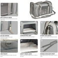 thumbnail image 3 of Pet Carrier for Small Medium Cats Dogs Puppies of 16 Lbs, TSA Airline Approved Small Dog Carrier Soft Sided, Collapsible Puppy Carrier, 3 of 8
