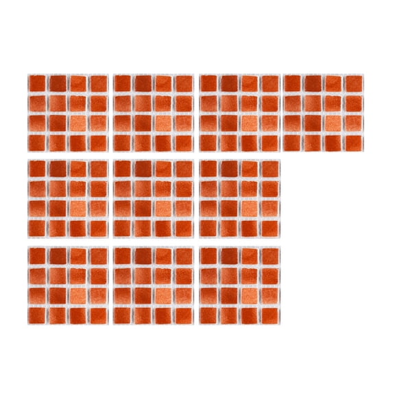 Yeetfub 10 Sheet Peel and Stick Backsplash Self Adhesive Tile Sticker Marble 3D Stick on Tiles Backsplash for Kitchen Peel and Stick Tile for Bathroom Kitchen Camper Shower Furniture 4"x4" Red