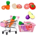 thumbnail image 1 of Mini Panier d'Achats Panier Jeu Jeu Aliments et Épicerie Panier d'Achats Ensemble de Jouets pour Enfants et Tout-Petits 3+, 1 of 6