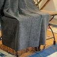 thumbnail image 2 of NOVICA Artisan Handmade Throw Solid Blanket Grey Acrylic India Pillows Stormy Weather 'Grey Dove', 2 of 6