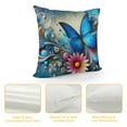 thumbnail image 4 of GOSMITH  Throw Pillow Cover Retro Style Butterflies and Flowers Maple Leaves Decor Lumbar Pillow Case Cushion for Sofa Couch Bed, 4 of 5